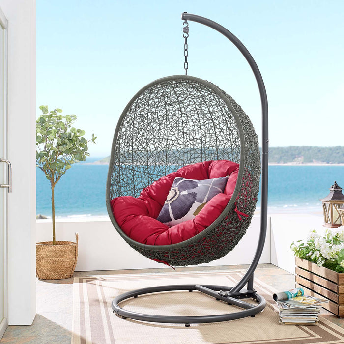 Hide Outdoor Patio Swing Chair With Stand by Modway