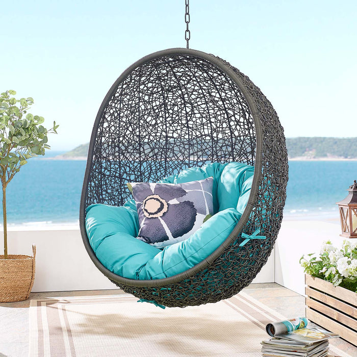 Hide Outdoor Patio Swing Chair With Stand by Modway