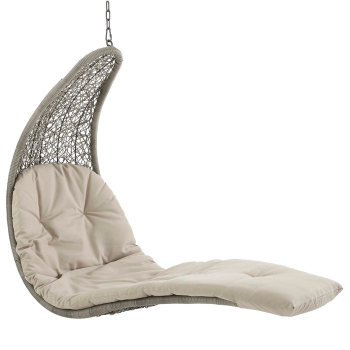 Landscape Hanging Chaise Lounge Outdoor Patio Swing Chair by Modway