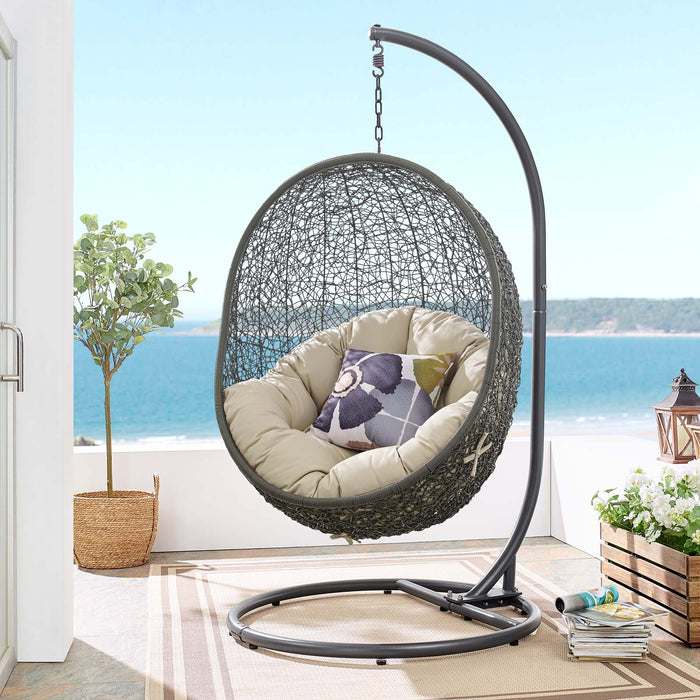 Hide Outdoor Patio Sunbrella� Swing Chair With Stand by Modway