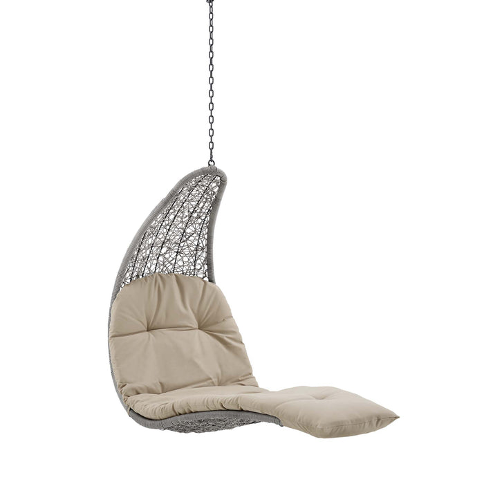 Landscape Hanging Chaise Lounge Outdoor Patio Swing Chair by Modway