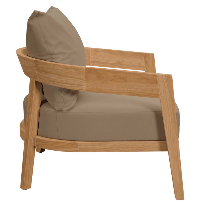 Brisbane Teak Wood Outdoor Patio Armchair by Modway