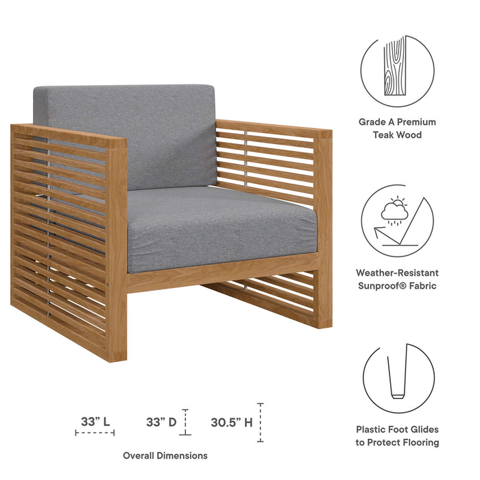 Carlsbad Teak Wood Outdoor Patio Armchair by Modway