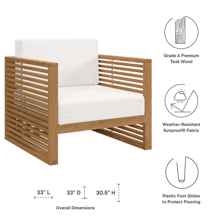 Carlsbad Teak Wood Outdoor Patio Armchair by Modway