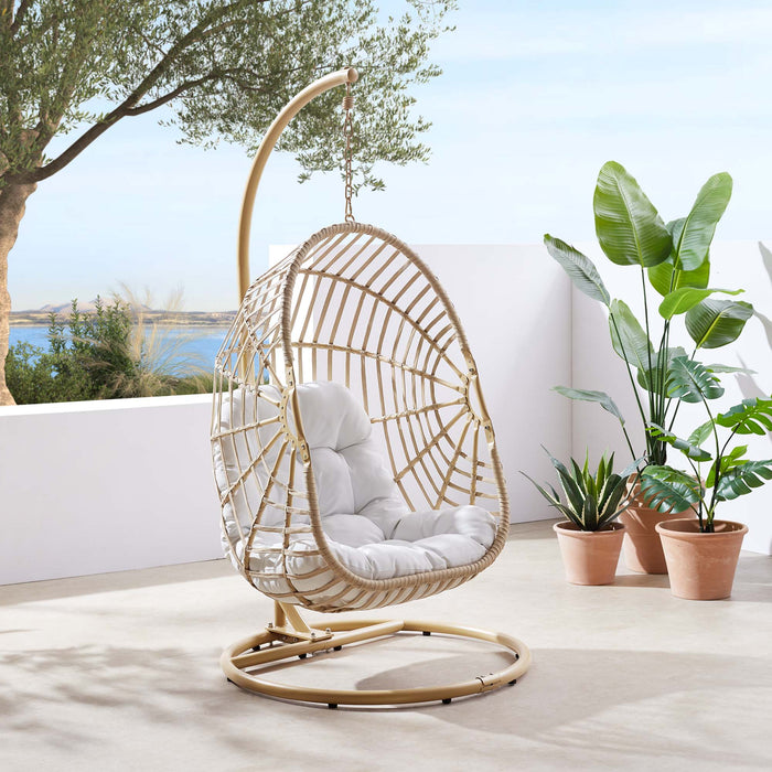 Amalie Wicker Rattan Outdoor Patio Rattan Swing Chair by Modway