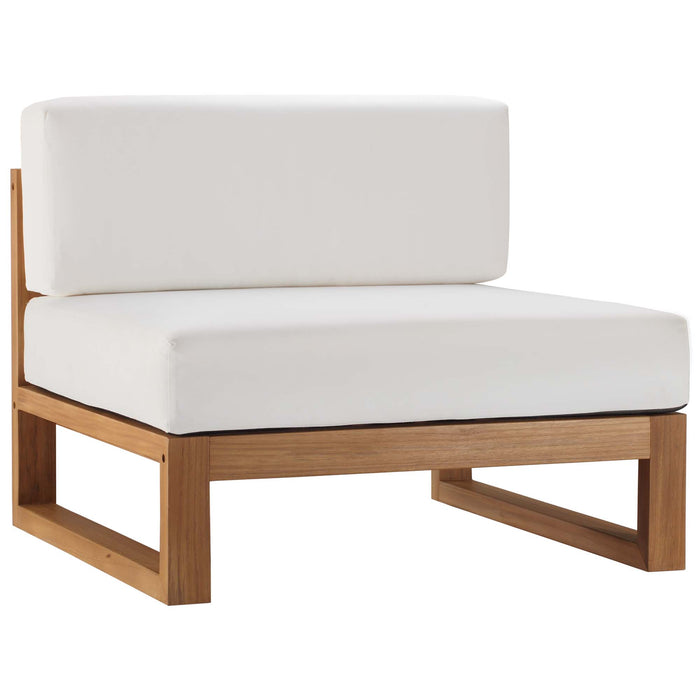 Upland Outdoor Patio Teak Wood Armless Chair by Modway