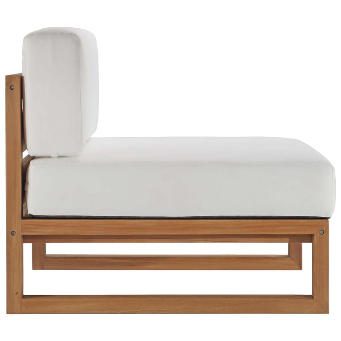 Upland Outdoor Patio Teak Wood Armless Chair by Modway