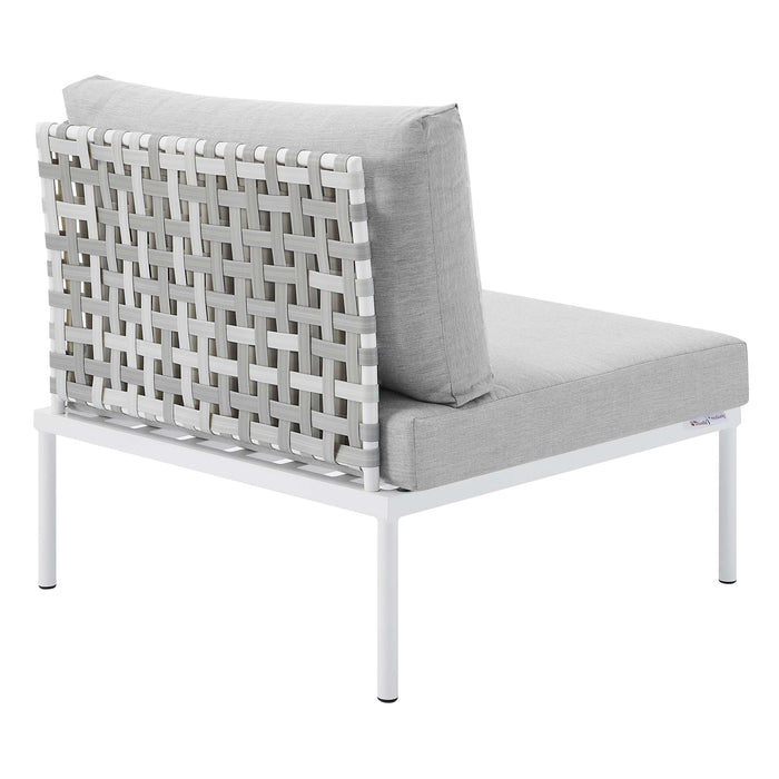 Harmony Sunbrella� Basket Weave Outdoor Patio Aluminum Armless Chair by Modway