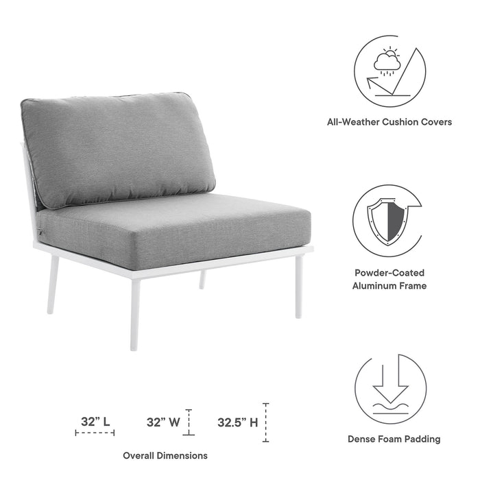 Stance Outdoor Patio Aluminum Armless Chair by Modway