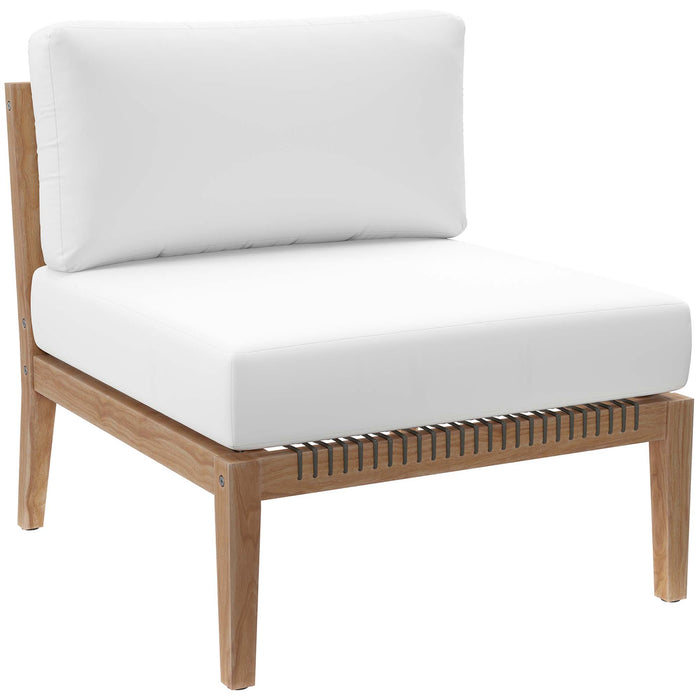 Clearwater Outdoor Patio Teak Wood Armless Chair by Modway