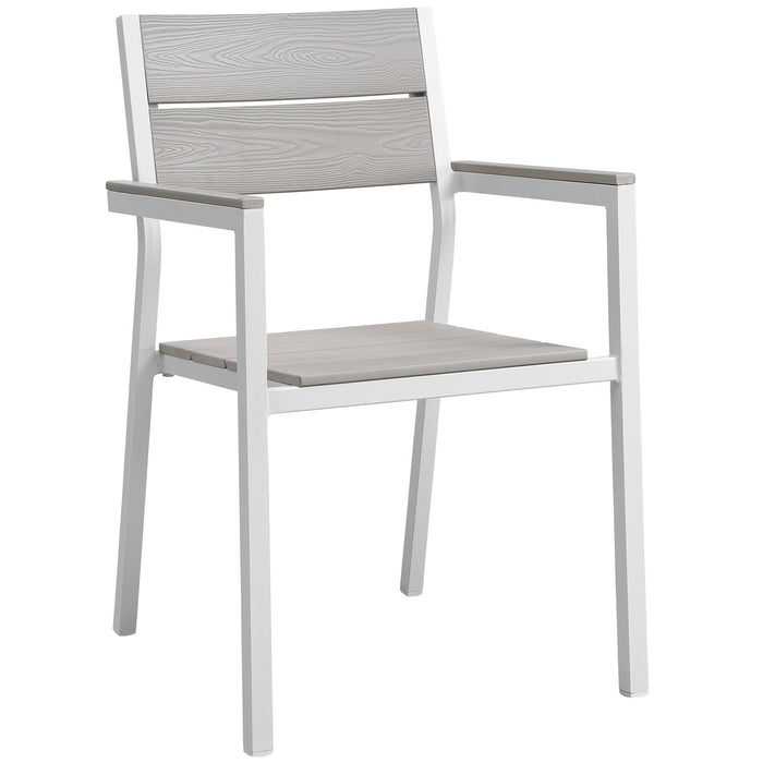 Maine Outdoor Patio Dining Armchair Set of 2 by Modway