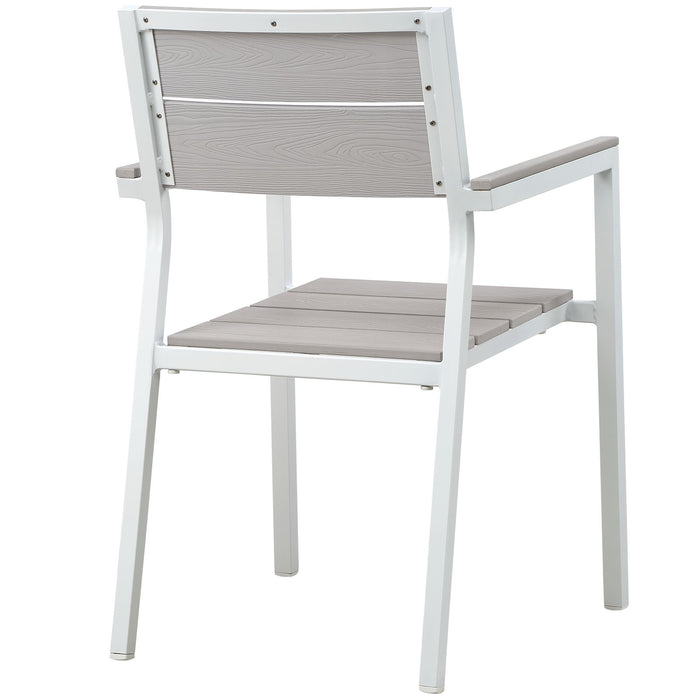 Maine Outdoor Patio Dining Armchair Set of 2 by Modway