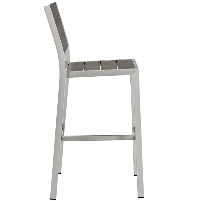 Shore Outdoor Patio Aluminum Armless Bar Stool by Modway