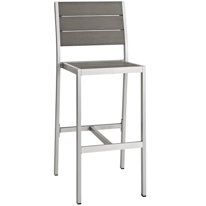 Shore Outdoor Patio Aluminum Armless Bar Stool by Modway