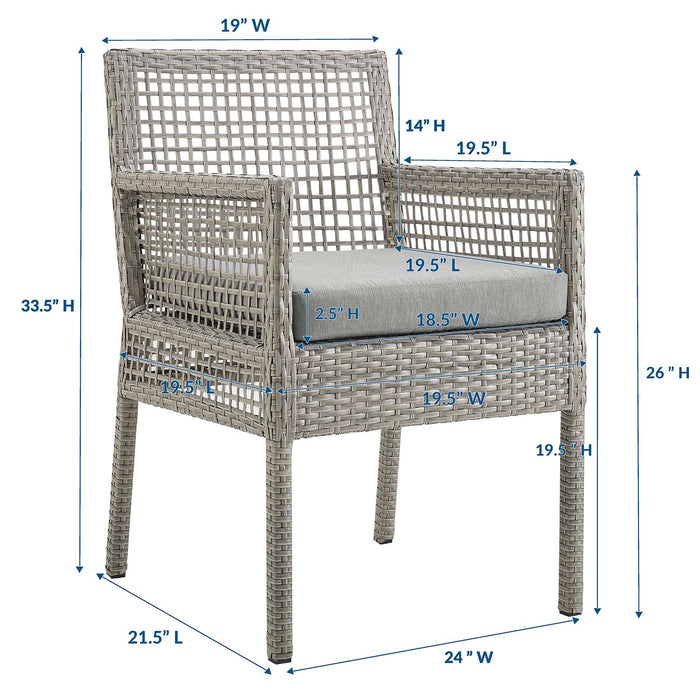 Aura Outdoor Patio Wicker Rattan Dining Armchair by Modway