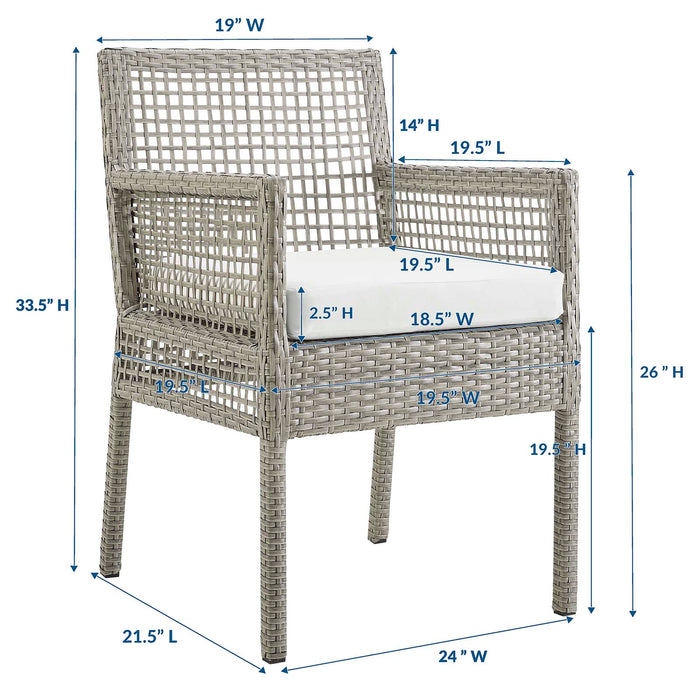 Aura Outdoor Patio Wicker Rattan Dining Armchair by Modway