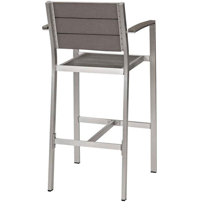 Shore Outdoor Patio Aluminum Bar Stool Set of 2 by Modway