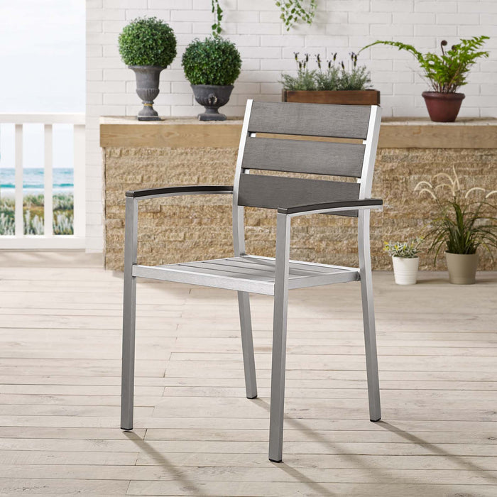 Shore Outdoor Patio Aluminum Dining Armchair by Modway