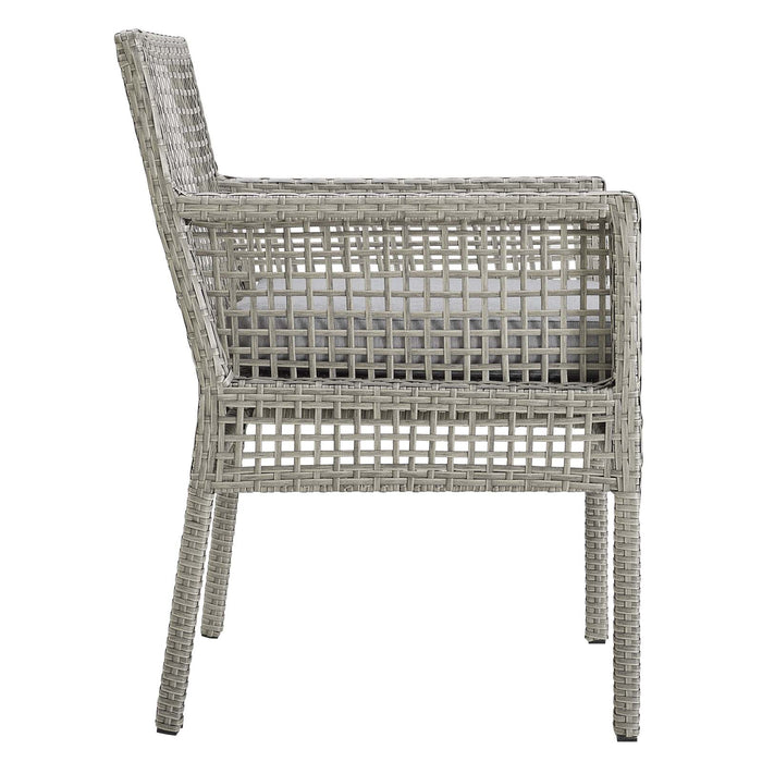 Aura Outdoor Patio Wicker Rattan Dining Armchair Set of 2 by Modway