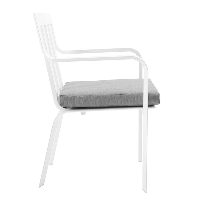 Baxley Stackable Outdoor Patio Aluminum Dining Armchair by Modway