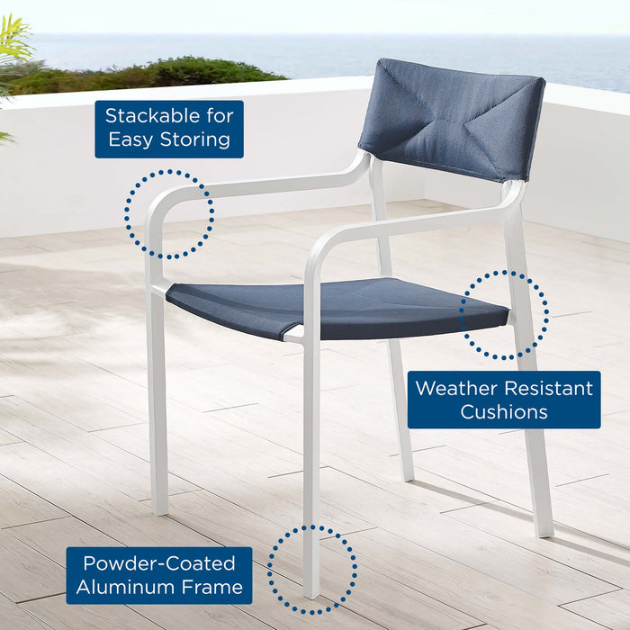 Raleigh Stackable Outdoor Patio Aluminum Dining Armchair by Modway