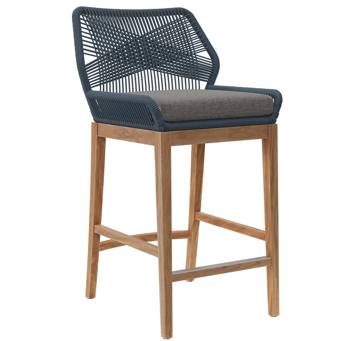 Wellspring Outdoor Patio Teak Wood Bar Stool by Modway