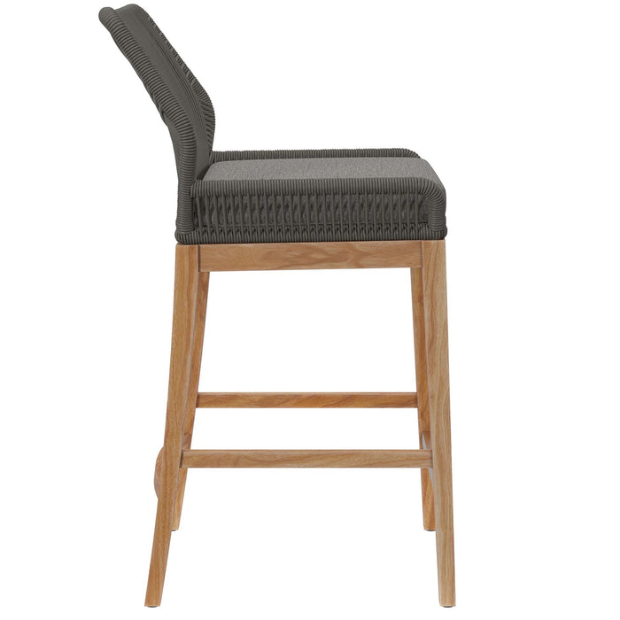 Wellspring Outdoor Patio Teak Wood Bar Stool by Modway