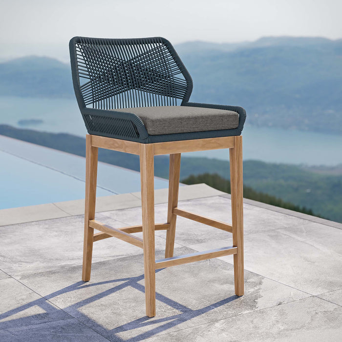 Wellspring Outdoor Patio Teak Wood Bar Stool by Modway