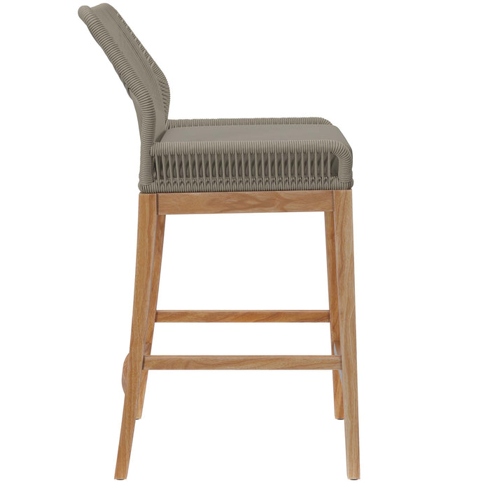 Wellspring Outdoor Patio Teak Wood Bar Stool by Modway