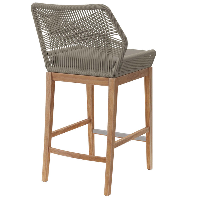 Wellspring Outdoor Patio Teak Wood Bar Stool by Modway