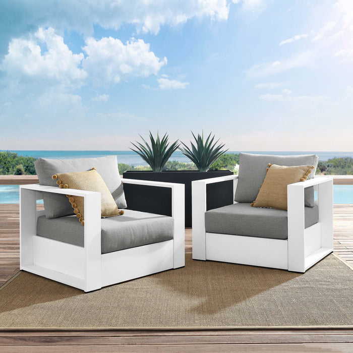 Tahoe 2-Piece Outdoor Patio Powder-Coated Aluminum Armchair Set by Modway