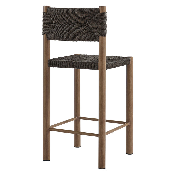 Parkland Outdoor Patio Rattan and Aluminum Counter Stools Set of 2 by Modway