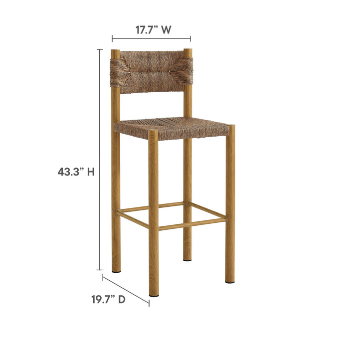 Parkland Outdoor Patio Rattan and Aluminum Bar Stools Set of 2 by Modway