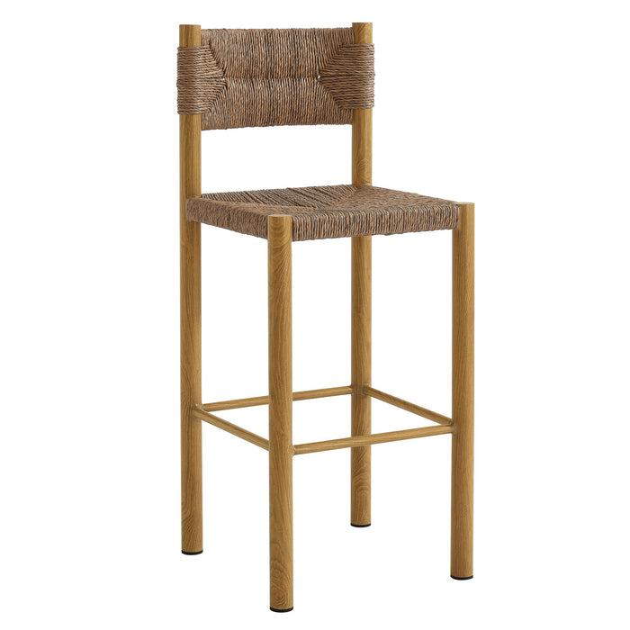 Parkland Outdoor Patio Rattan and Aluminum Bar Stools Set of 2 by Modway