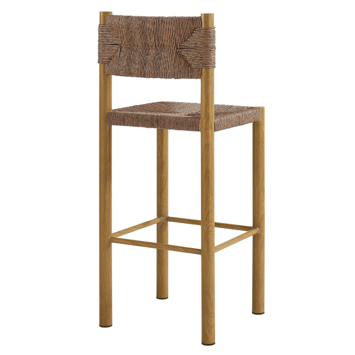 Parkland Outdoor Patio Rattan and Aluminum Bar Stools Set of 2 by Modway