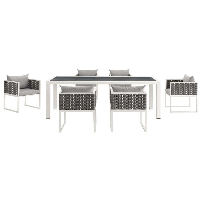 Stance 7 Piece Outdoor Patio Aluminum Dining Set by Modway