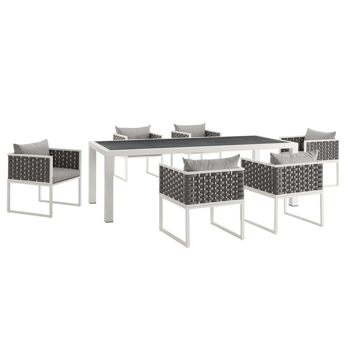 Stance 7 Piece Outdoor Patio Aluminum Dining Set by Modway