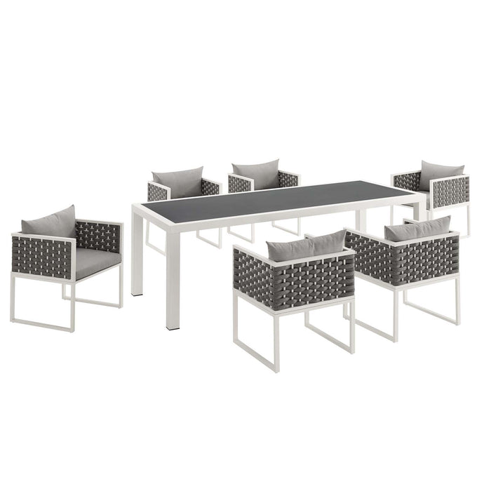 Stance 7 Piece Outdoor Patio Aluminum Dining Set by Modway