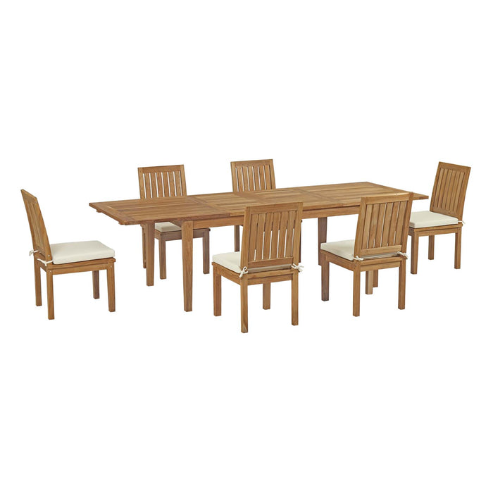 Marina 7 Piece Outdoor Patio Teak Dining Set by Modway