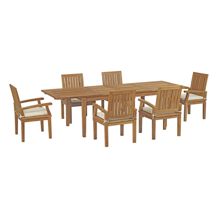 Marina 7 Piece Outdoor Patio Teak Dining Set by Modway