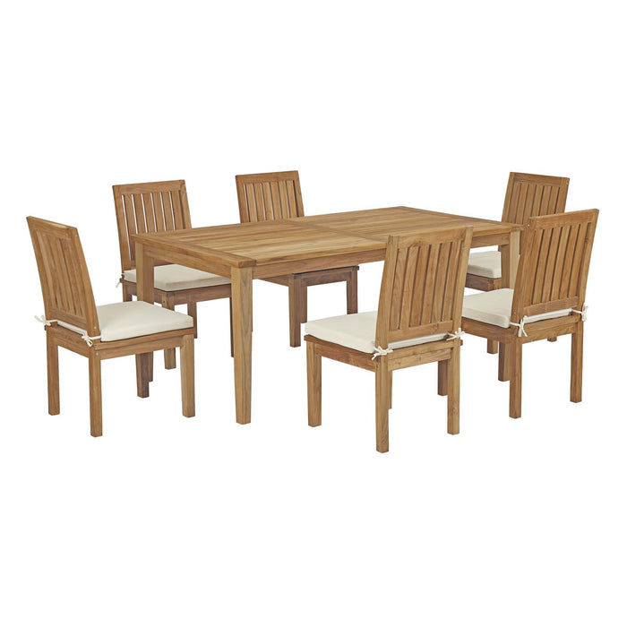 Marina 7 Piece Outdoor Patio Teak Dining Set by Modway