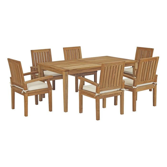 Marina 7 Piece Outdoor Patio Teak Dining Set by Modway