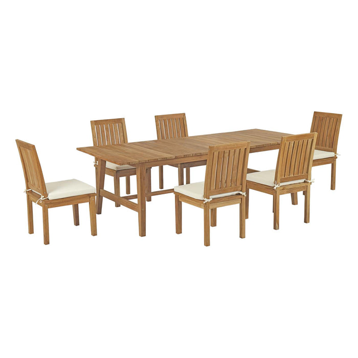 Marina 7 Piece Outdoor Patio Teak Dining Set by Modway