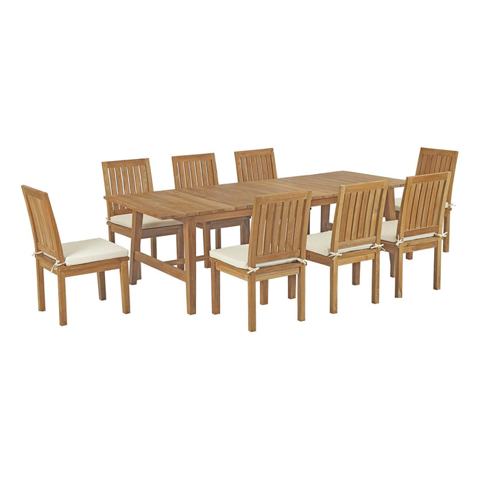 Marina 9 Piece Outdoor Patio Teak Dining Set by Modway