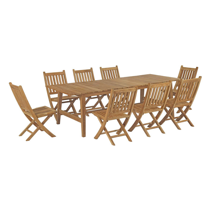 Marina 9 Piece Outdoor Patio Teak Dining Set by Modway