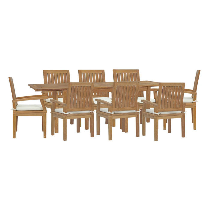 Marina 9 Piece Outdoor Patio Teak Dining Set by Modway