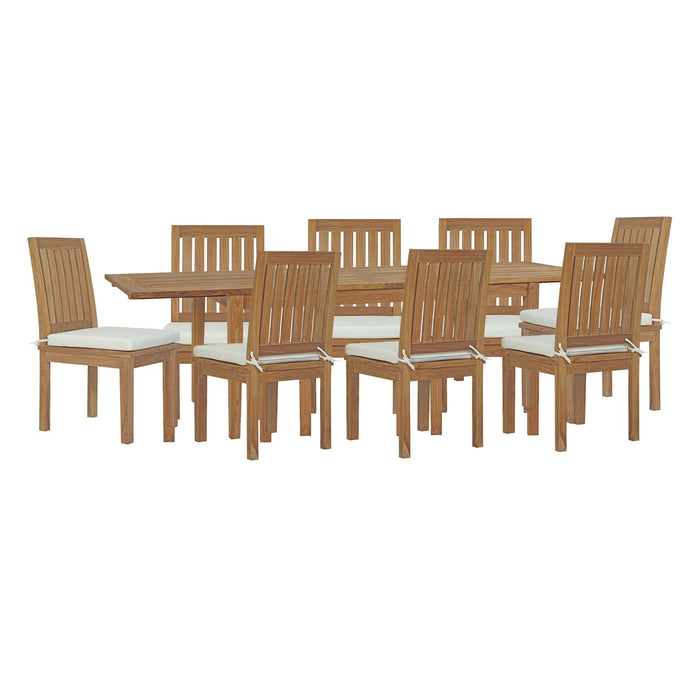 Marina 9 Piece Outdoor Patio Teak Dining Set by Modway