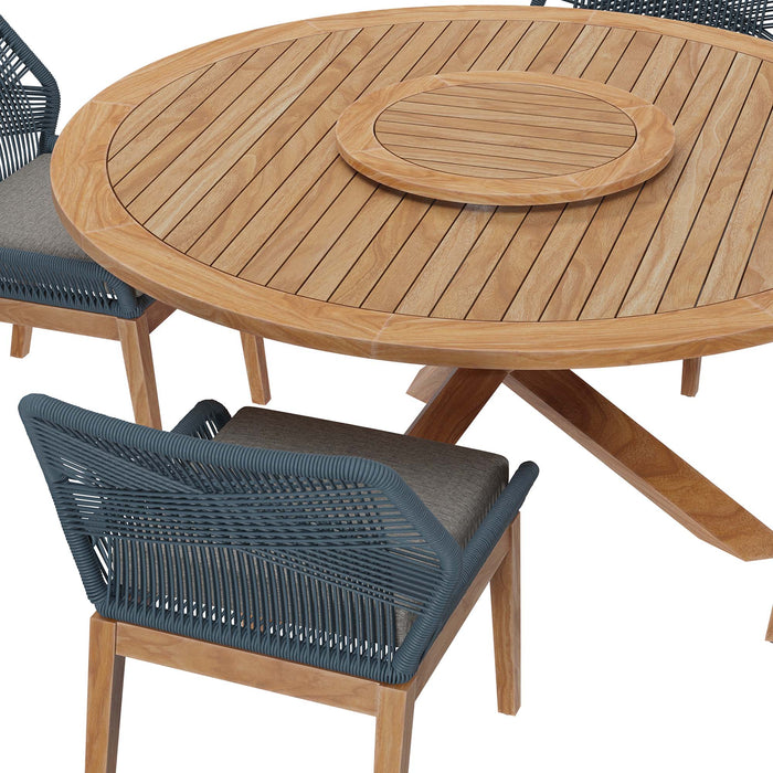 Wellspring 5-Piece Outdoor Patio Teak Wood Dining Set by Modway