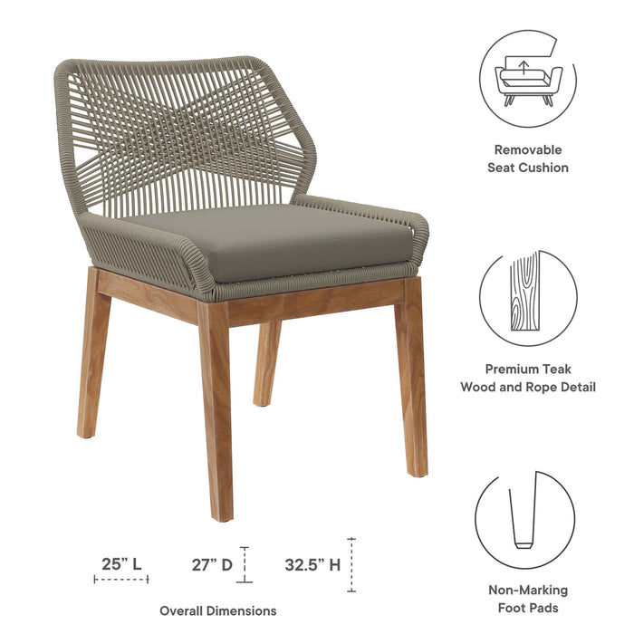 Wellspring 5-Piece Outdoor Patio Teak Wood Dining Set by Modway