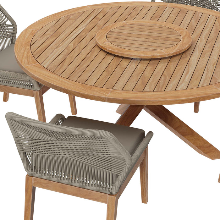 Wellspring 5-Piece Outdoor Patio Teak Wood Dining Set by Modway